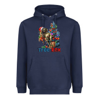Navy Tree Rex T-Rex Heavyweight Hoodie - LillyAllenDesigns