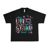 Black when life gives you more than you can stand kneel Urban Heavy Tee - AdoDesignShop