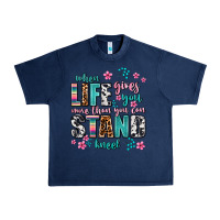 Navy when life gives you more than you can stand kneel Urban Heavy Tee - AdoDesignShop