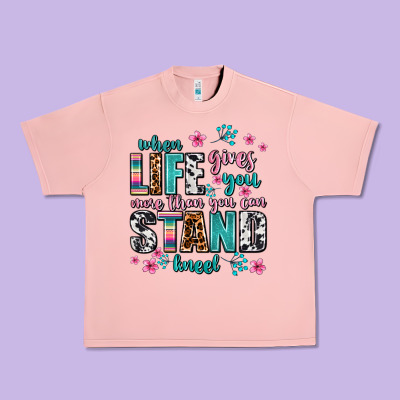 When Life Gives You More Than You Can Stand Kneel Urban Heavy Tee Designed By Adodesignshop