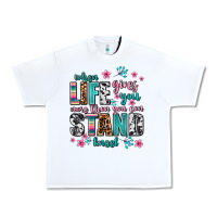 White when life gives you more than you can stand kneel Urban Heavy Tee - AdoDesignShop