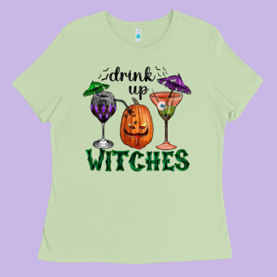 Ladies Tee Drink Up Witches Halloween