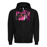 Black pretty dope afro woman Zipper Hoodie - NancyCooperArtShop