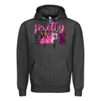 Charcoal Heather pretty dope afro woman Zipper Hoodie - NancyCooperArtShop