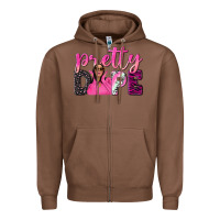 Chestnut pretty dope afro woman Zipper Hoodie - NancyCooperArtShop