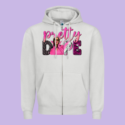 Pretty Dope Afro Woman Zipper Hoodie Designed By Nancycooperartshop