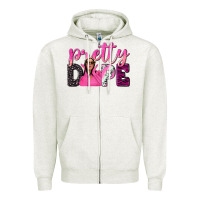 Oatmeal Heather pretty dope afro woman Zipper Hoodie - NancyCooperArtShop
