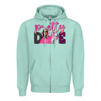 Seafoam pretty dope afro woman Zipper Hoodie - NancyCooperArtShop