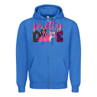 True Royal pretty dope afro woman Zipper Hoodie - NancyCooperArtShop