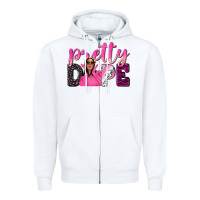 White pretty dope afro woman Zipper Hoodie - NancyCooperArtShop