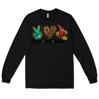 Black peace love rooster Long Sleeve Tee - BarkalooDesign