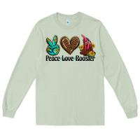 Matcha peace love rooster Long Sleeve Tee - BarkalooDesign