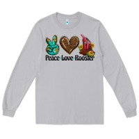 Moon Dust peace love rooster Long Sleeve Tee - BarkalooDesign