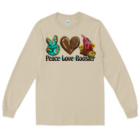 Mushroom peace love rooster Long Sleeve Tee - BarkalooDesign
