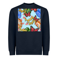 Navy summer and leaf seamless pattern Heavyweight Sweatshirt - BundleAndBundleShop