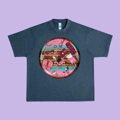 Nurse Round Earrings Urban Heavy Tee Designed By Bundleandbundleshop
