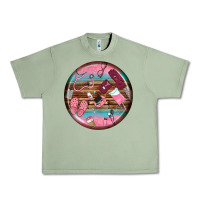 Oil Green nurse round earrings Urban Heavy Tee - BundleAndBundleShop