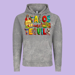 Tacos And Tequila Vintage Hoodie Designed By Ranaportraitstore
