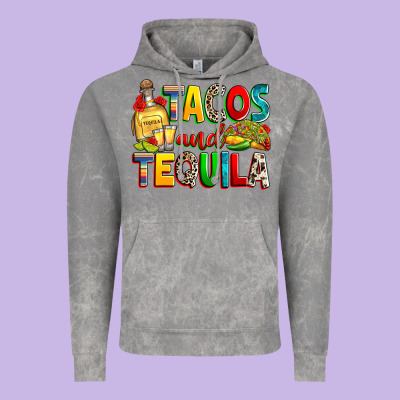 Tacos And Tequila Vintage Hoodie Designed By Ranaportraitstore