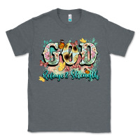 Charcoal Heather god is my refugee and strength Classic Tee - NancyCooperArtShop