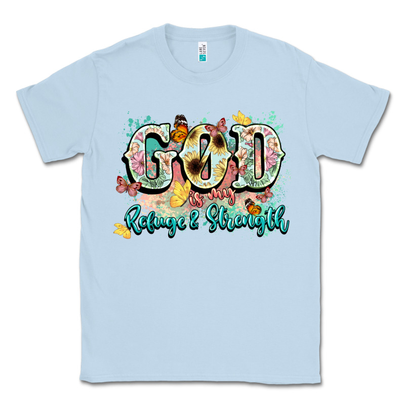 God Is My Refugee And Strength Classic Tee by NancyCooperArtShop | Teevron