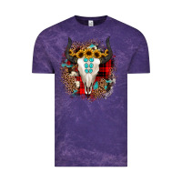 Cloud Purple bullskull christmas Vintage Tee - JahusDesignShop