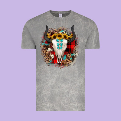 Bullskull Christmas Vintage Tee Designed By Jahusdesignshop