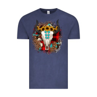 Vintage Denim bullskull christmas Vintage Tee - JahusDesignShop