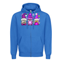 True Royal purple winter gnomies Zipper Hoodie - NancyCooperArtShop