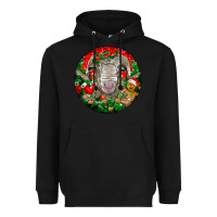 Black christmas rambouillet sheep Heavyweight Hoodie - LillyAllenDesigns