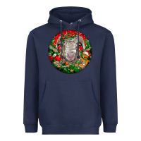 Navy christmas rambouillet sheep Heavyweight Hoodie - LillyAllenDesigns