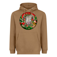 Toasted Coconut christmas rambouillet sheep Heavyweight Hoodie - LillyAllenDesigns