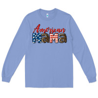 Colony Blue Western American Mama Long Sleeve Tee - LillyAllenDesigns