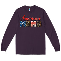 Plum Western American Mama Long Sleeve Tee - LillyAllenDesigns
