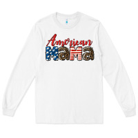 White Western American Mama Long Sleeve Tee - LillyAllenDesigns