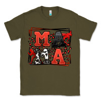 Army Green Wrestling mama red and black Classic Tee - LillyAllenDesigns