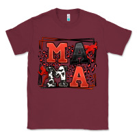 Burgundy Wrestling mama red and black Classic Tee - LillyAllenDesigns