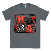Charcoal Heather Wrestling mama red and black Classic Tee - LillyAllenDesigns