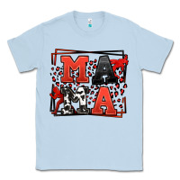 Dusty Blue Wrestling mama red and black Classic Tee - LillyAllenDesigns