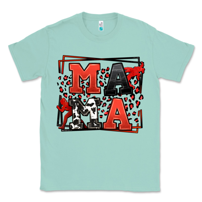 Wrestling Mama Red And Black Classic Tee by LillyAllenDesigns | Teevron