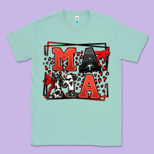 Wrestling Mama Red And Black Classic Tee Designed By Lillyallendesigns