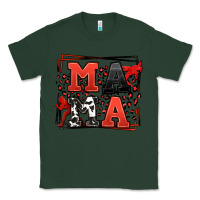 Sports Green Wrestling mama red and black Classic Tee - LillyAllenDesigns