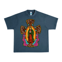 Midnight Navy our lady of guadalupe cross Urban Heavy Tee - JahusDesignShop
