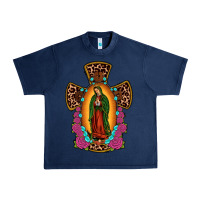 Navy our lady of guadalupe cross Urban Heavy Tee - JahusDesignShop