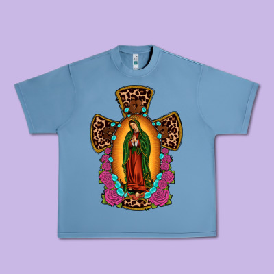 Our Lady Of Guadalupe Cross Urban Heavy Tee Designed By Jahusdesignshop