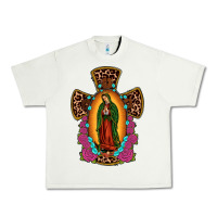 Pistachio our lady of guadalupe cross Urban Heavy Tee - JahusDesignShop