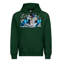 Forest Green let it snow Urban Hoodie - CowGirlArtShop