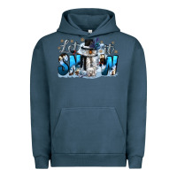 Pigment Midnight Navy let it snow Urban Hoodie - CowGirlArtShop