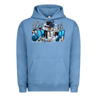 Pigment Pebble Blue let it snow Urban Hoodie - CowGirlArtShop