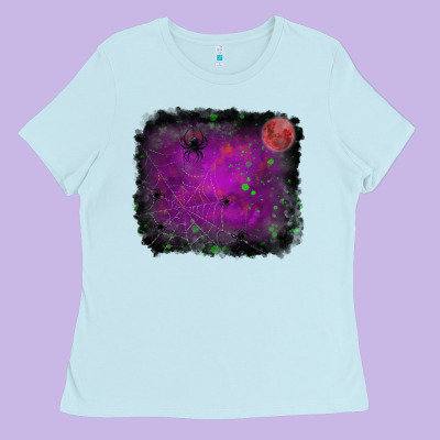 Ladies Tee Halloween background